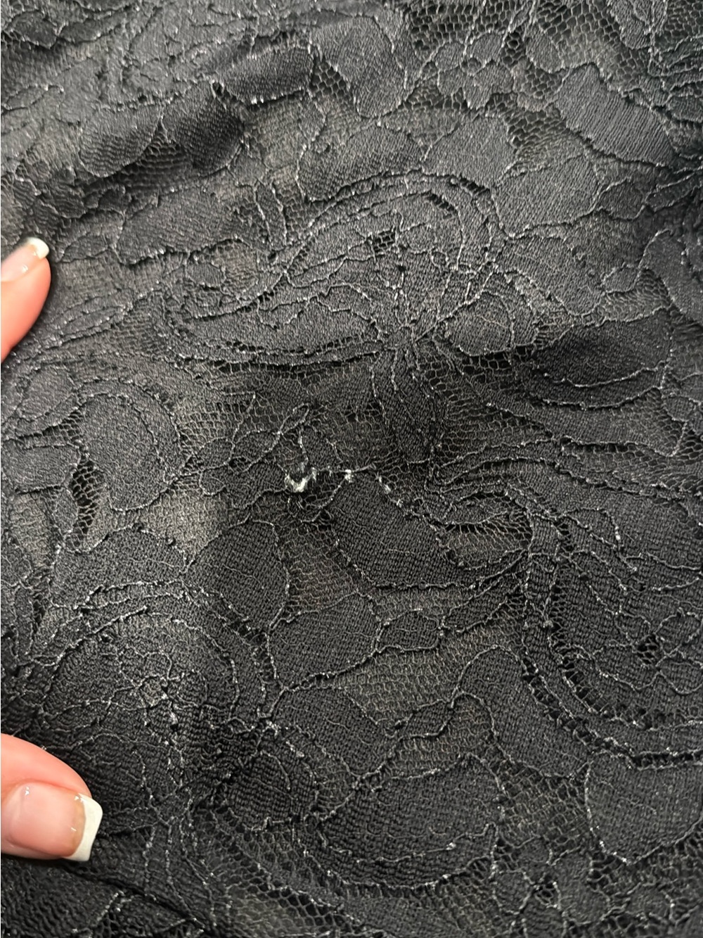 Forever 21 Black Lace Overlay Fabric Panel